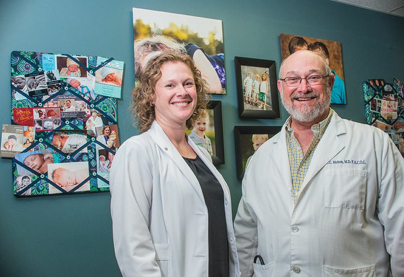 Meriden Glasgow, left, is an OB-GYN at the OB-GYN Center in Batesville and shares the practice with her father, Clinton Melton, a gynecologist who retired from obstetrics last year.