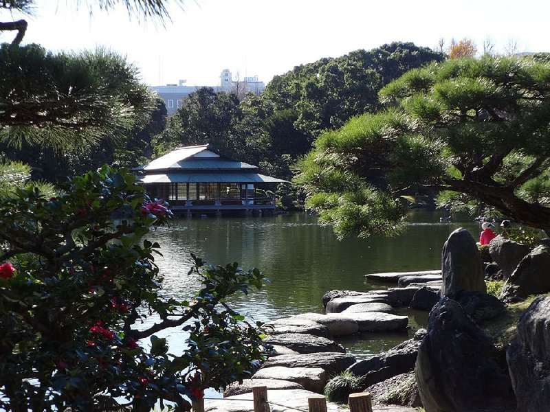 Kiyosumi Gardens in Tokyo’s Kiyosumi-Shirakawa neighborhood is laid out around a large pond and first opened in the 1800s.