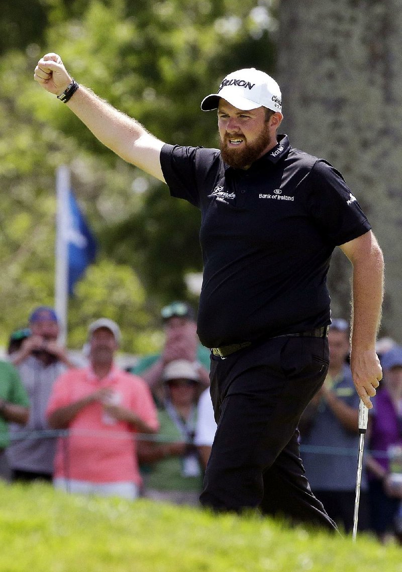 Shane Lowry called a one-stroke penalty on himself after his ball moved on the 16th green of the second round, but the Irishman still managed to hold a two-shot lead over Andrew Landry (Arkansas Razorbacks) at the U.S. Open on Saturday when third-round play was suspended because of darkness.