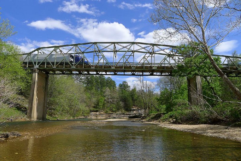 The Arkansas Highway and Transportation Department plans to tear down this 1931 bridge over the Buffalo National River at Pruitt. When a new bridge is built, horse riders in the area are seeking an underpass to allow them to continue to safely cross Arkansas 7 on the Old River Trail.