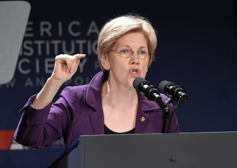 Sen. Elizabeth Warren speaks at the American Constitution Society for Law and Policy 2016 National Convention June 9 in Washington.