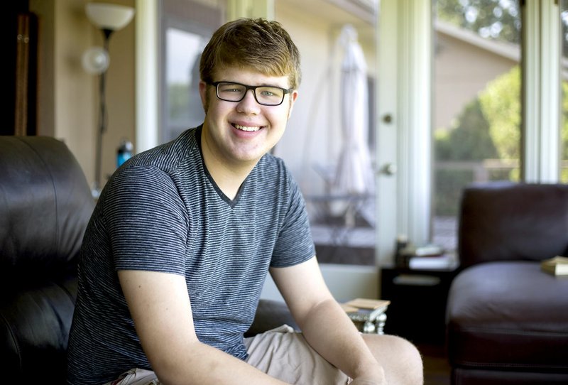 Roy McKenzie, 17, pictured Friday, excelled in his advanced placement studies and graduated from Prairie Grove High a year early. He will spend what would have been his senior year living in Spain before beginning college back in the United States.