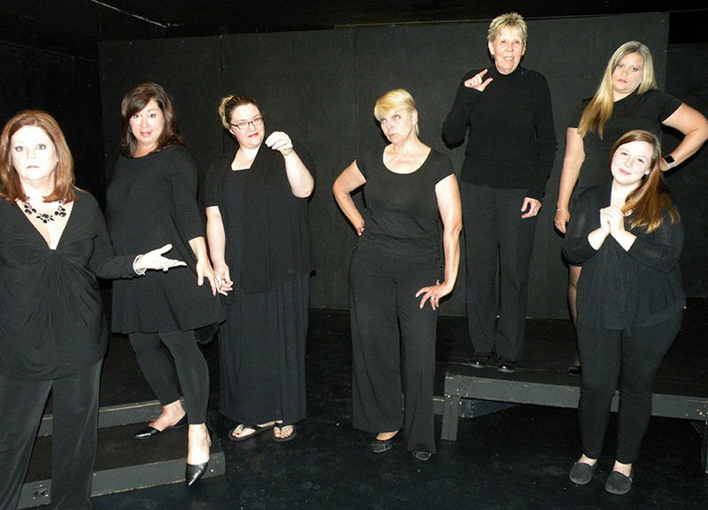 Appearing in the Conway Community Arts Association’s Late Night at the Lantern production of Love, Loss and What I Wore are Wendy Shirar, left, Libbi Whitehurst, Madison Ledbetter, Penny Hatfield, Jeannie Denniston, Twyla Tate and Erin Henderson. The play is recommended for ages 18 and older and opens June 30.