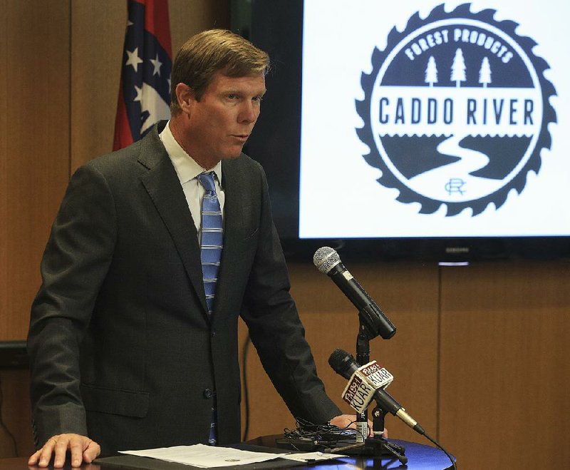 David Henderson with the Caddo River Partnership said Wednesday that work to reopen the Glenwood lumber mill began about three years ago. 