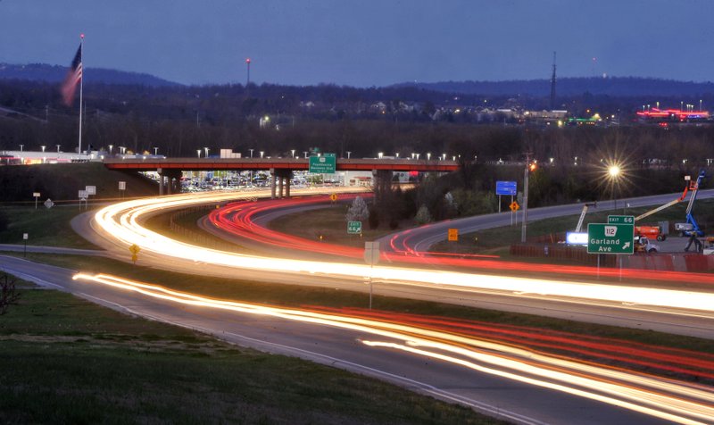 Traffic moves along Interstate 49 in Fayetteville in this 2016 file photo.