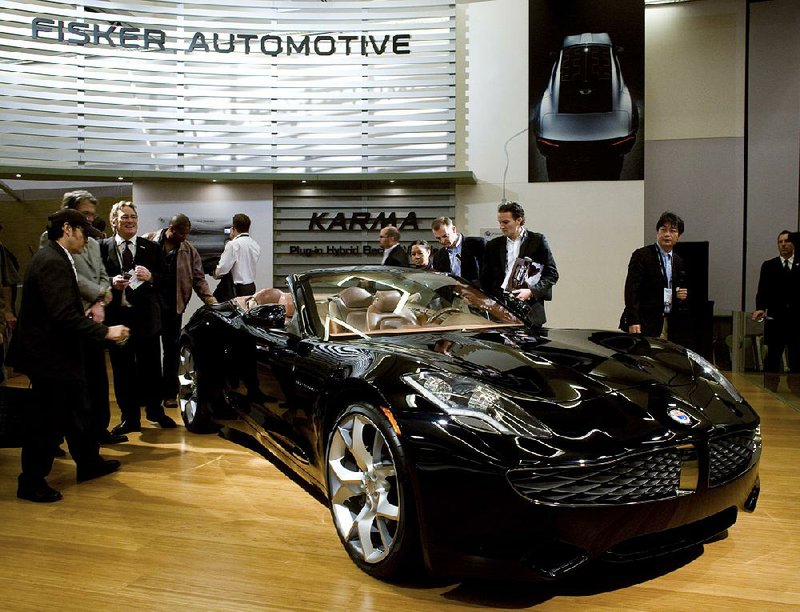 Fisker Automotive’s Karma attracted attention at an auto show in Los Angeles in 2009. Karma Automotive, the company that bought the assets of bankrupt Fisker, soon will produce a similar electric sedan in Moreno Valley near Los Angeles. 


