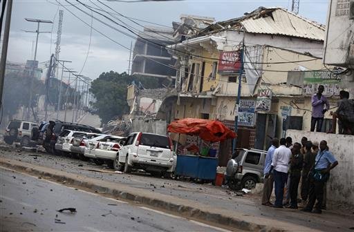 An attack on a hotel in the capital of Somalia has left at least 14 dead.