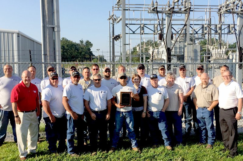 Photo Submitted Siloam Springs&#8217; Electric Department was recognized by the Municipal Electric Systems of Oklahoma for their 2015 reliability.