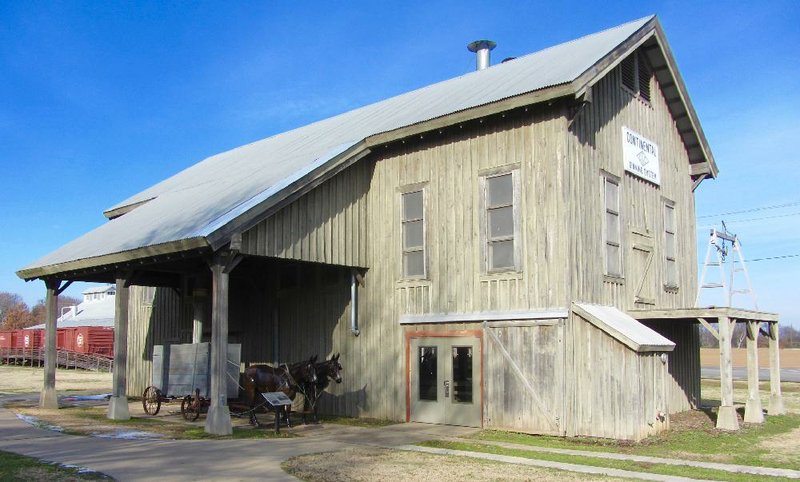 The Dortch Gin Building, constructed in 1919, is part of Plantation Agriculture Museum in Scott.