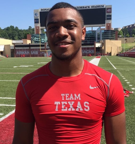 Sophomore receiver Brandon Theus performed so well at Arkansas' camp, people thought he was a 2017 prospect.

 