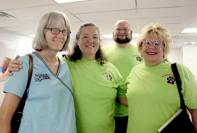 LYNN KUTTER ENTERPRISE-LEADER Members of Lincoln Pound Pals were excited last week after Lincoln City Council agreed to enter into a contract with them to help the city&#8217;s animal services. Board members include Dr. Diane Balich, left, Janet Pettigrew-Elliott, Dennis Miles Jr., and Marilyn Miles, board president.