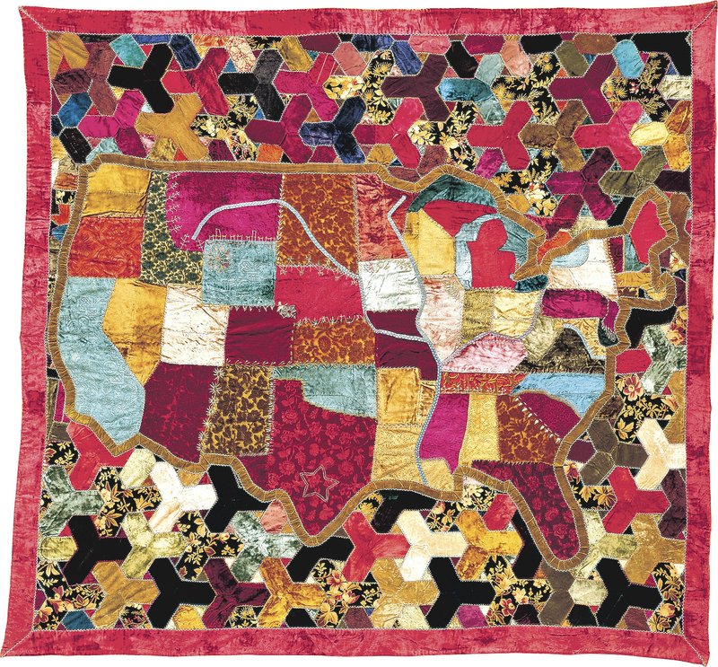 This Map Quilt is part of the “American Made: Treasures from the American Folk Art Museum” exhibit.