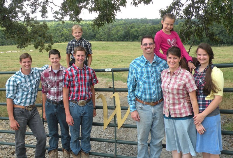 The Rob Wilson Family of the Pine Snag community near Heber Springs is the 2016 Cleburne County Farm Family of the Year. Family members include, front row, from left, Aaron Wilson, Luke Wilson, Stephen Wilson, Rob Wilson, Nan Wilson and Rachel Wilson; and back row, John Wilson and Joanna Wilson.