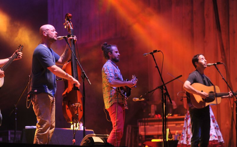 The Yonder Mountain String Band performs on the main stage Saturday July 2, 2016, at the Highberry Music Festival on Mulberry Mountain in Ozark.