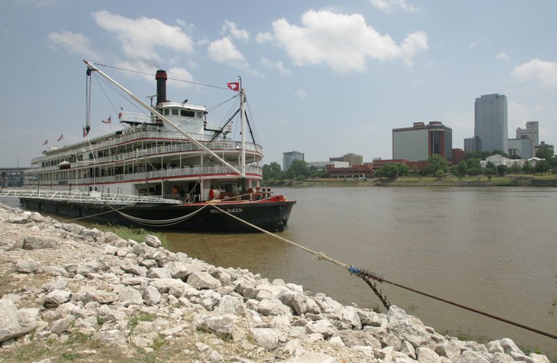 The riverboat Delta Queen is tied up on the North Little Rock side of the Arkansas River in this June 7, 2007 file photo. 