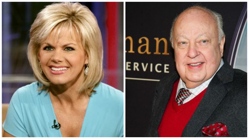 Left: In this May 18, 2010 file photo, TV personality Gretchen Carlson appears on the set of "Fox & friends" in New York. (AP Photo/Richard Drew, File) Right:  In this Feb. 9, 2015 file photo, Roger Ailes attends a special screening of "Kingsman: The Secret Service" in New York.  (Photo by Charles Sykes/Invision/AP, File)