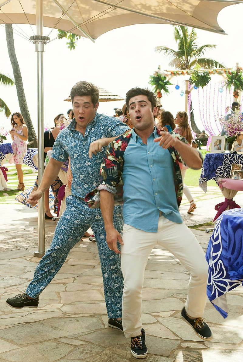 Mike (Adam Devine) and Dave (Zac Efron) are a couple of hard-partying bros in Mike and Dave Need Wedding Dates. 
