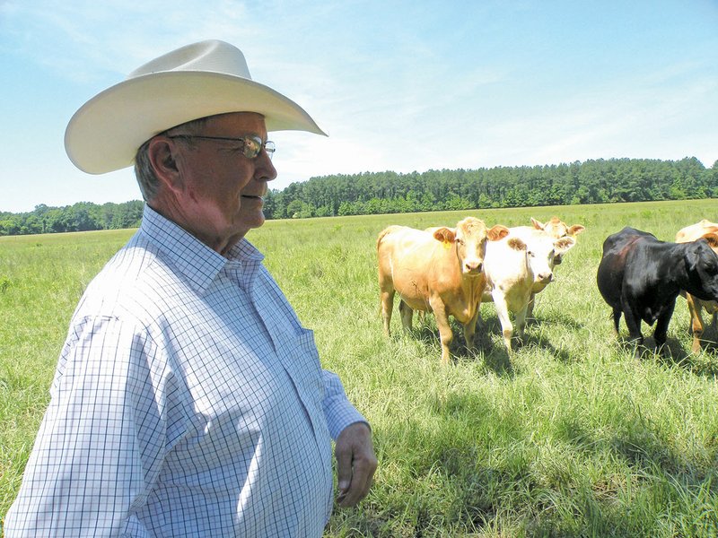 Roy Gene Britt of Okolona checks his cattle and moves them to a different pasture daily as he practices intense rotational grazing. The Britts have been named the 2016 Clark County Farm Family of the Year.