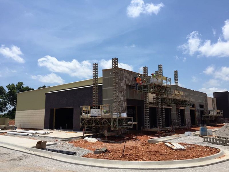Construction is ongoing for the Fuzzy's Taco Shop location at 4204 South J.B. Hunt Drive, which is next to the Wal-Mart Arkansas Music Pavilion. That restaurant is set to open this fall.
