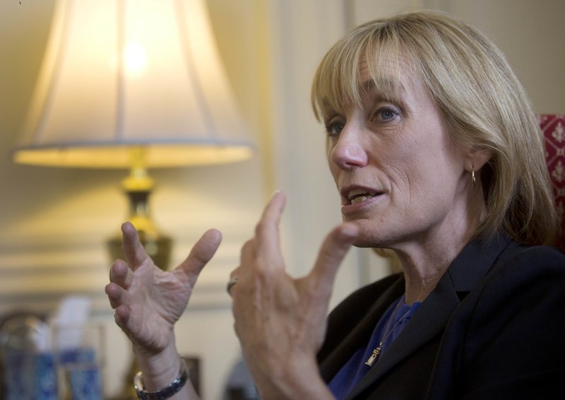 In this Thursday, July 7, 2016, photo, Gov. Maggie Hassan, D-N.H., speaks during an interview in her office in Concord, N.H. 