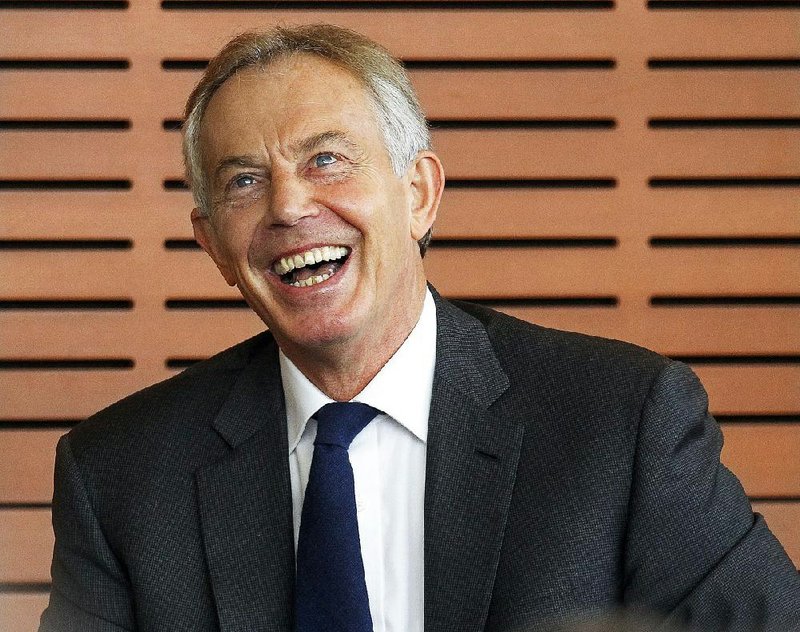 “Your weather is interesting,” former British Prime Minister Tony Blair said in one of the lighter moments Friday at the Clinton Presidential Center. Storms Thursday night had him and others seeking shelter.