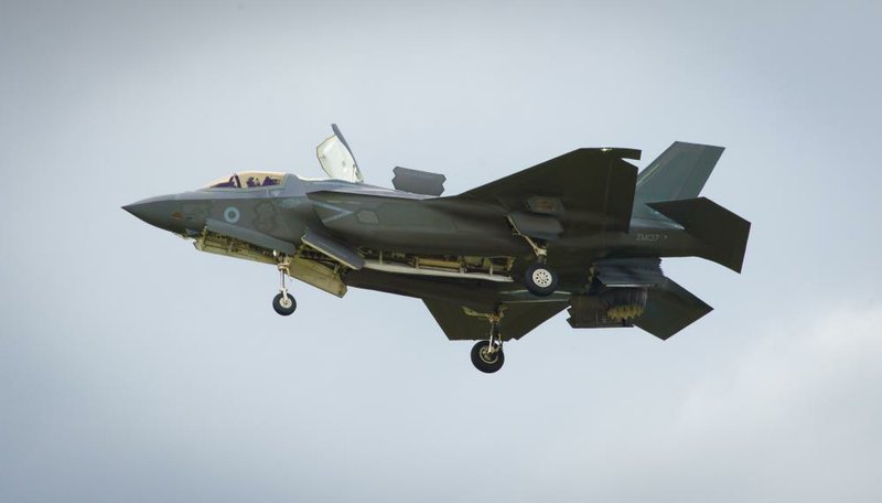 An F-35 Lightning II makes its first appearance at the Farnborough Air Show in England on Tuesday. The F-35 is slated to replace aging fighter aircraft from nine partner countries that have invested in the program.