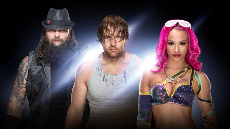 WWE wrestlers Bray Wyatt, Dean Ambrose and Sasha Banks 