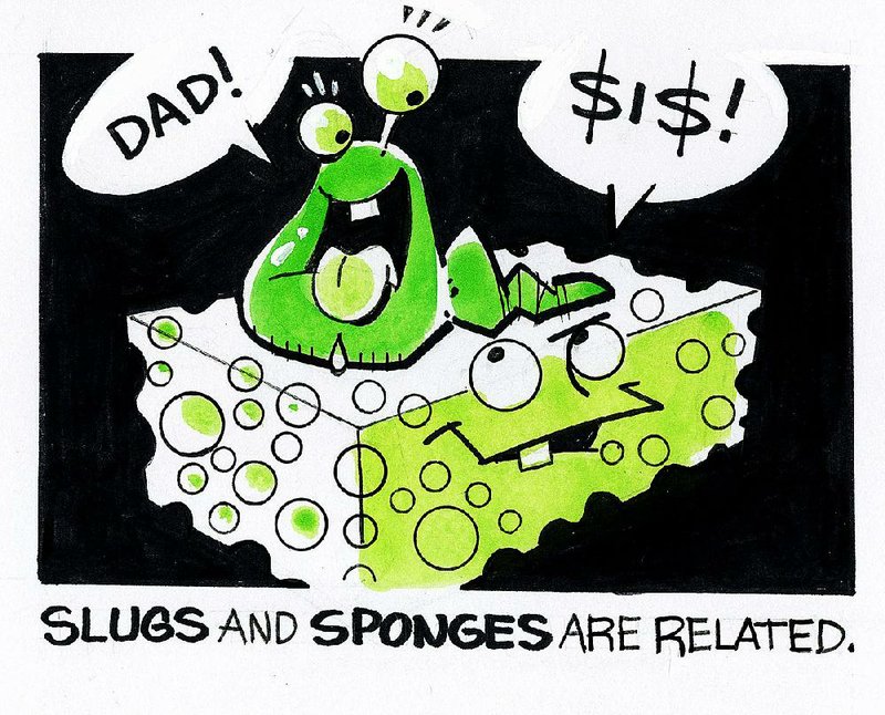 Arkansas Democrat-Gazette Slugs and Sponges illustration