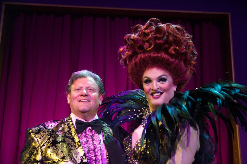 Bob Bridewell as Georges and Brandon Box-Higdem as Albin in "La Cage aux Folles"