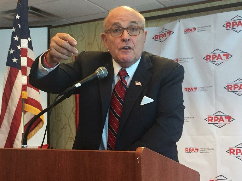 Former New York Mayor Rudy Giuliani told Arkansas delegates to the Republican convention Thursday that Hillary Clinton loathes Arkansas. “She doesn’t like you and she never liked you and she always resented you,” he said.