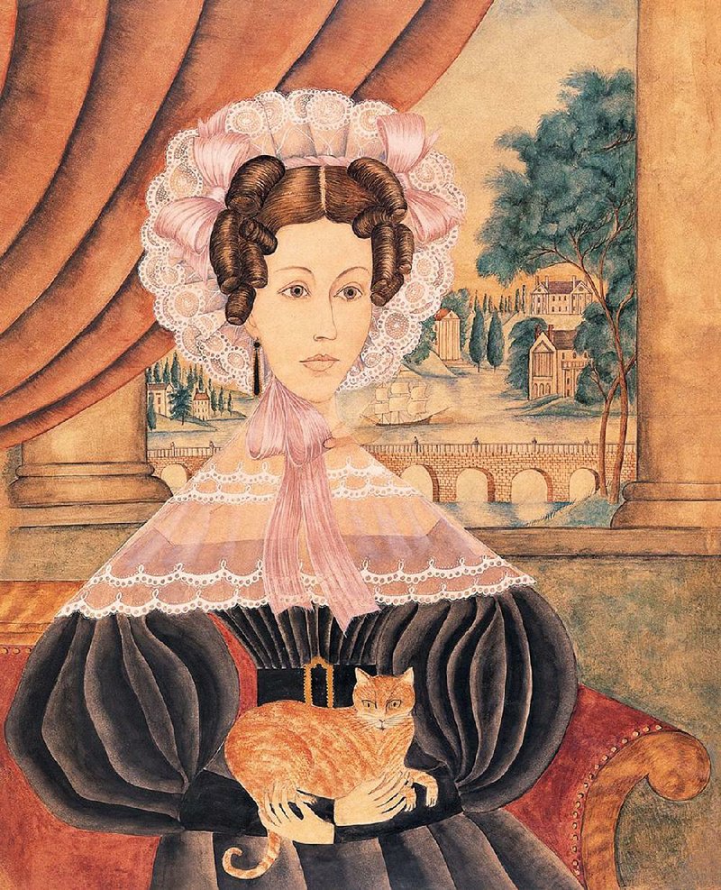 This circa 1834 portrait, Mrs. Keyser, was created in watercolor, gouache, ink and pencil by an unknown artist.