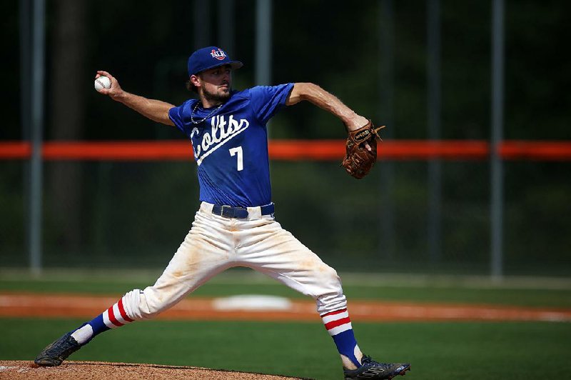 North Little Rock pitcher Christian Goshen and the Colts advanced to the semifinals of the American Legion AAA state tournament with an 8-7, come-from-behind victory over Paragould on Friday.
