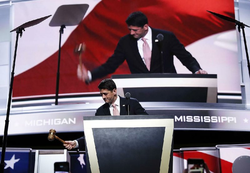 House Speaker Paul Ryan gavels the GOP convention to a close Thursday night in Cleveland.