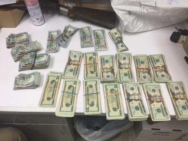 Cash recovered by Cross County deputies from the residence at 104 Mitchum St. in Parkin. 