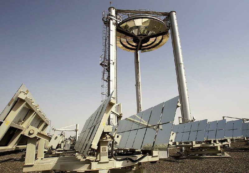 A solar farm at Masdar City in Abu Dhabi, United Arab Emirates, is one of several renewable energy projects built in the country, one of OPEC’s biggest oil producers. 