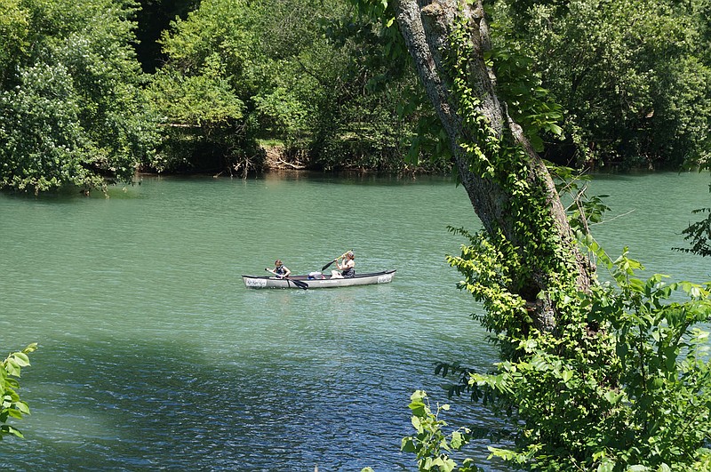 Rita Greene/McDonald County Press Floating down Elk River near Noel