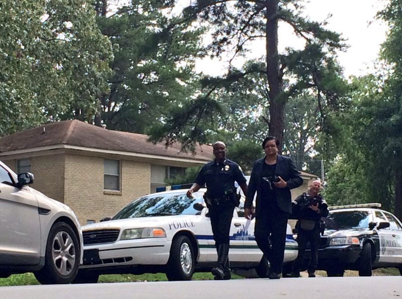 Police officers on scene at 4600 Princeton Drive Thursday afternoon.