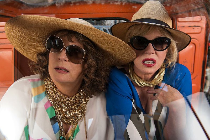 After accidentally knocking off a supermodel, Edina (Jennifer Saunders) and Patsy (Joanna Lumley) hide out in the south of France in Absolutely Fabulous: The Movie.
