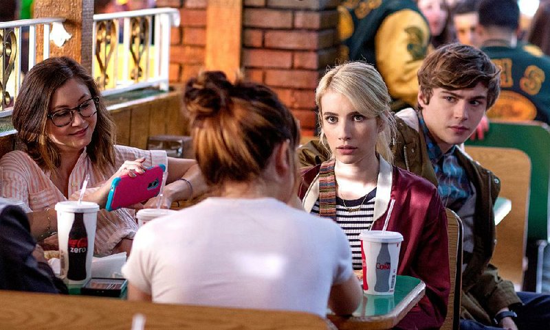 Vee (Emma Roberts) is a high school senior who finds herself immersed in an online game of truth or dare in Nerve.