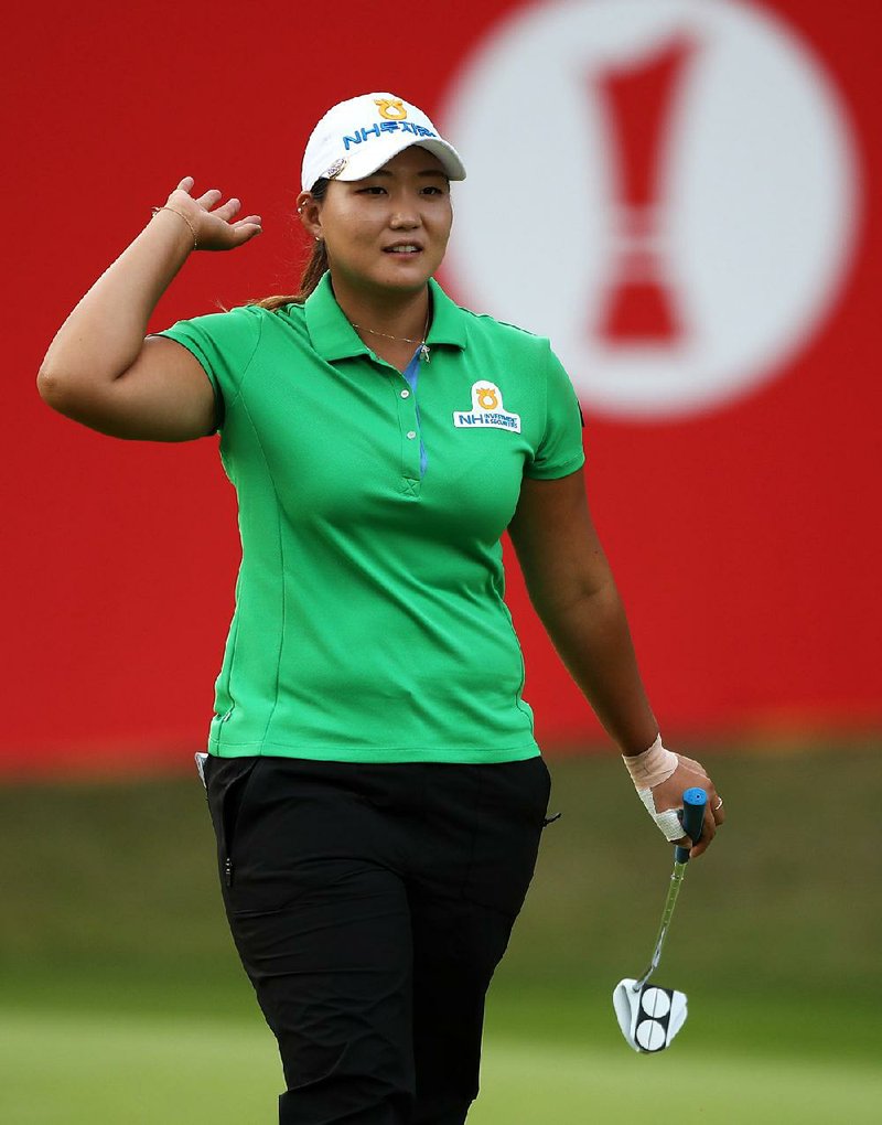 South Korea's Mirim Lee during day one of the Women's British Open at Woburn Golf Club, in Woburn, England, Thursday July 28, 2016. 