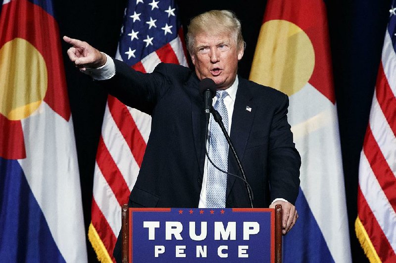 Donald Trump took his presidential campaign west on Friday, making a stop in Colorado to speak to supporters at the University of Colorado-Colorado Springs.