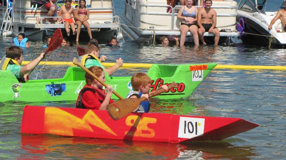 Klamath High Schools 16th annual cardboard boat races 6-05-2017