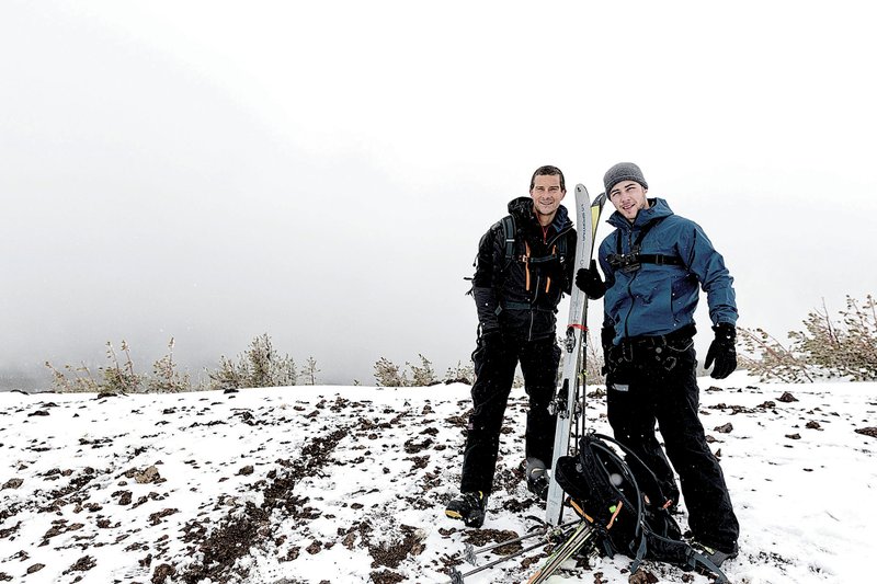 Bear Grylls and Nick Jonas in Running Wild with Bear Grylls on NBC