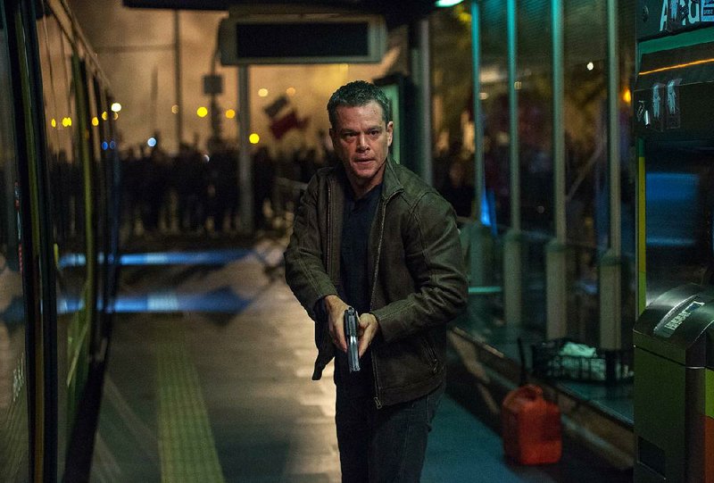 Actor Matt Damon shows off his “Bourne face” in a still from the new movie, Jason Bourne, which opened Friday.