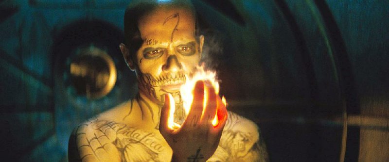 The heavily tattooed, pyrotechnic Diablo (Jay Hernandez, top) is part of a clandestine group of “meta-humans” recruited by the U.S. government for a dangerous black ops mission in Suicide Squad, the latest DC Comics movie.