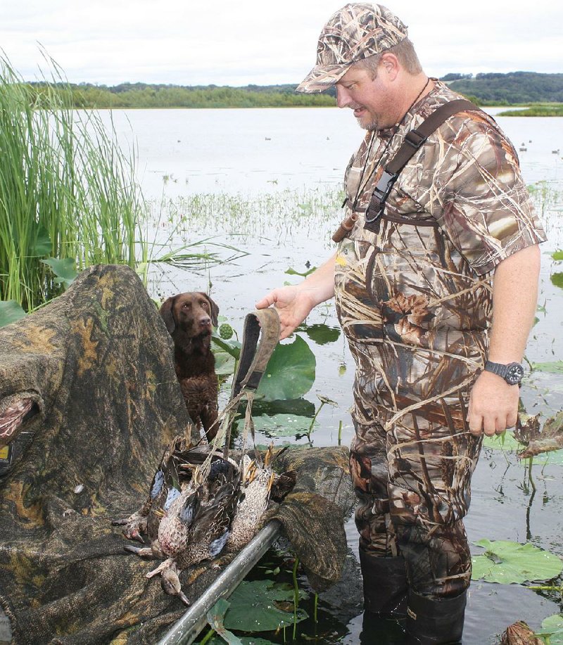 Early season teal hunting is a lot of work, but the fun is worth it. Teal in September prefer wide mud flats with lots of aquatic vegetation.