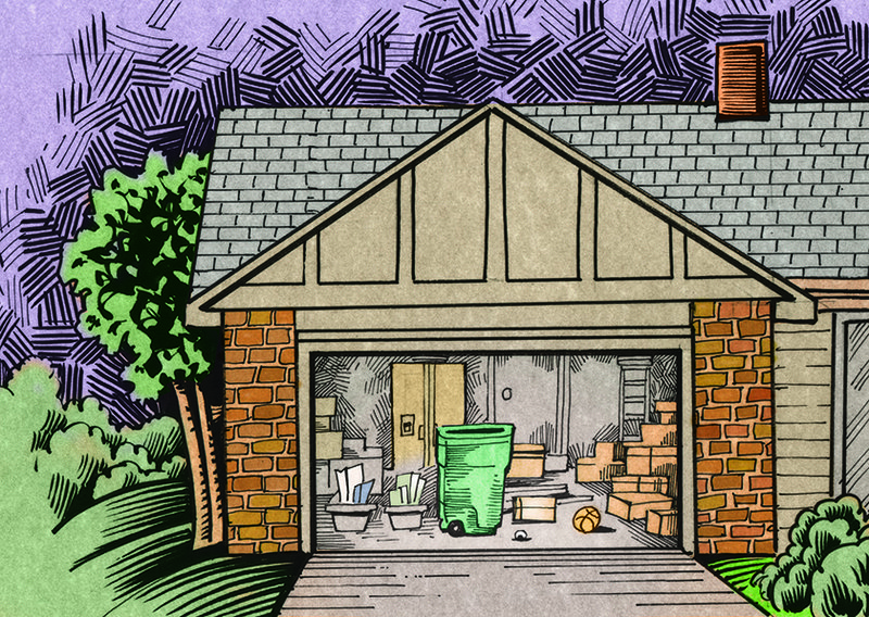 Arkansas Democrat-Gazette Cleaning Garage Illustration 