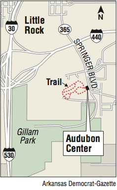 Map showing the location of The Audubon Center