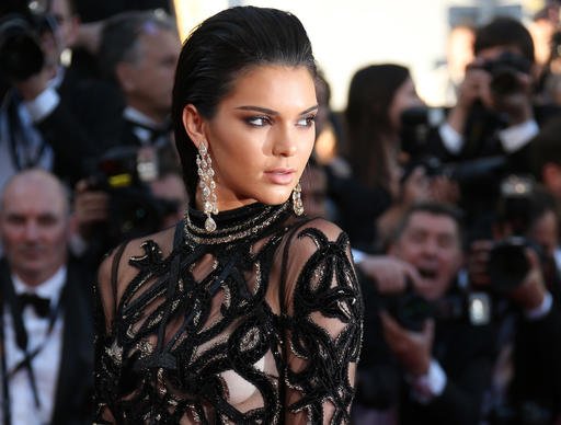 In this May 15, 2016, file photo, Kendall Jenner poses for photographers upon arrival at the screening of the film Mal De Pierres at the Cannes International Film Festival in southern France