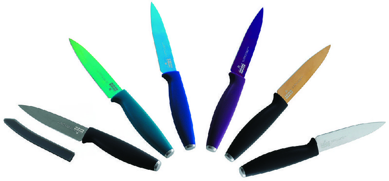 Colori Titanium paring knives from Kuhn Rikon 